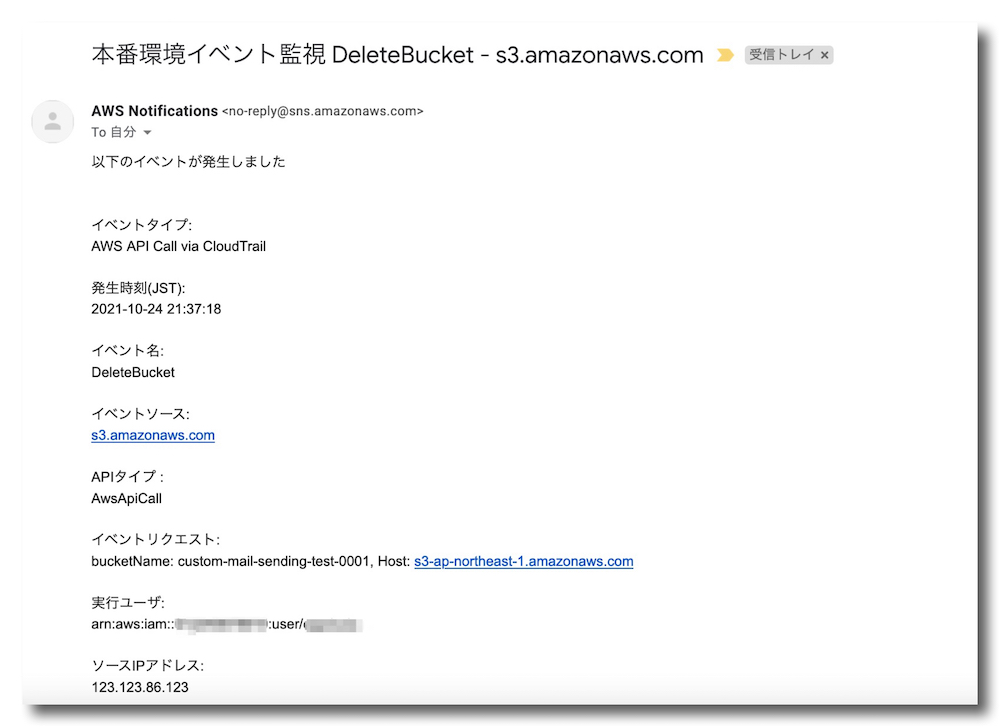 AWSイベントメールサンプル